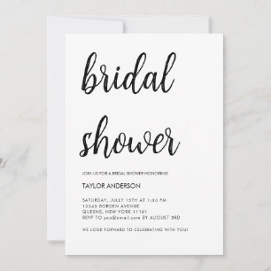 Minimalistisch handgeschreven script wit Vrijgezel Kaart