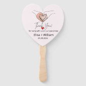 Minimalistisch handhartengebaarste bruiloft handwaaier (Voorkant)