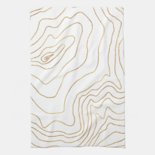 Minimalistisch handontwerp van de moderne Gold-lij Theedoek