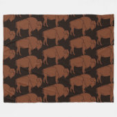 Minimalistisch handschrift Buffalo Pattern Donker Fleece Deken (Voorkant (Horizontaal))