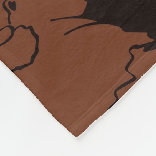 Minimalistisch handschrift Buffalo Pattern Donker Fleece Deken (Hoek)