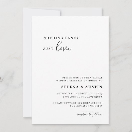 Minimalistisch Handschrift Niets Gekunstelds Allee Kaart (Voorkant)