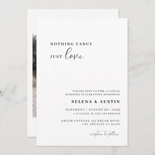 Minimalistisch Handschrift Niets Gekunstelds Allee Kaart (Voorkant / Achterkant)