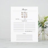 Minimalistisch Handschrift Recept Cookbook Bladzij (Staand voorkant)