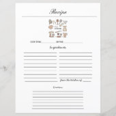 Minimalistisch Handschrift Recept Cookbook Bladzij (Voorkant)