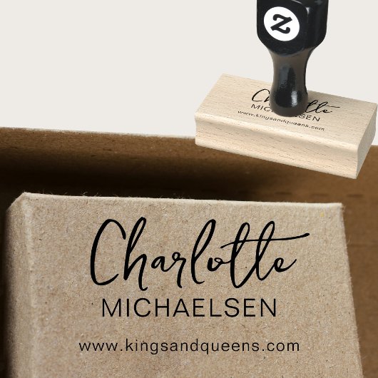 Minimalistisch, handschrift 	rubberstempel