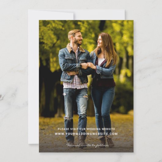 Minimalistisch handschrift save the date (Achterkant)