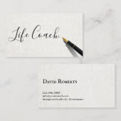 Minimalistisch handschrift voor de raad voor handm visitekaartje (Voorkant / Achterkant)