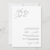 Minimalistisch handscript Niets Fancy Net Love Kaart (Voorkant)