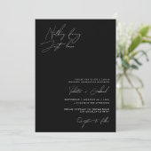 Minimalistisch handscript Niets Fancy Net Love Kaart (Staand voorkant)
