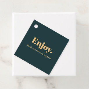Minimalistisch hangtag-typografieontwerp bedankjes labels