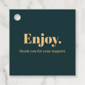 Minimalistisch hangtag-typografieontwerp bedankjes labels (Voorkant)