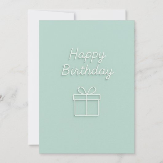 Minimalistisch Happy Birthday Gift Design (Voorkant)