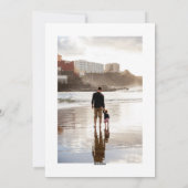 Minimalistisch Happy New Year Script 9 Foto Raster Feestdagenkaart (Achterkant)