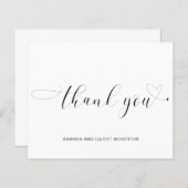 Minimalistisch harthuwelijk Hartelijk dank (Voorkant / Achterkant)