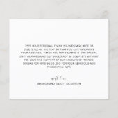 Minimalistisch harthuwelijk Hartelijk dank (Achterkant)