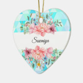 Minimalistisch hartvormig floramisch ornament (Links)