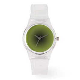 Minimalistisch helder met zwarte en Wasabi Green D Horloge