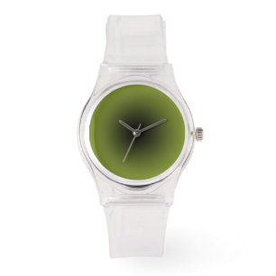 Minimalistisch helder met zwarte en Wasabi Green D Horloge