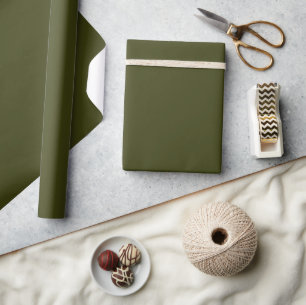 Minimalistisch helder vast Camouflage groen Cadeaupapier
