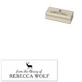 Minimalistisch hert uit de bibliotheek van het boe 	rubberstempel (Gestempeld)