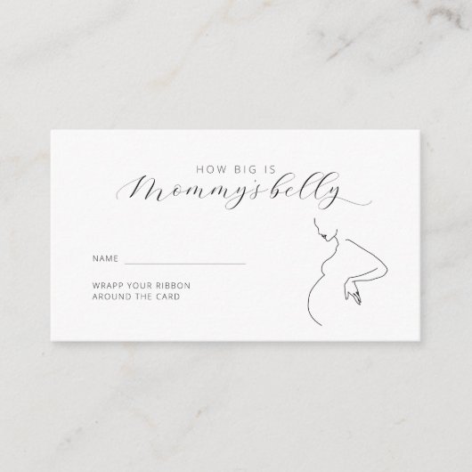 Minimalistisch Hoe groot is mama's buikticket Informatiekaartje (Voorkant)
