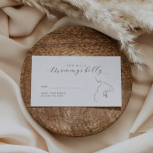 Minimalistisch Hoe groot is mama's buikticket Informatiekaartje