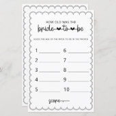 Minimalistisch Hoe oud was de bruiddouche? (Voorkant / Achterkant)