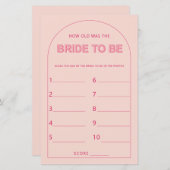 Minimalistisch Hoe oud was de bruiddouche? (Voorkant / Achterkant)