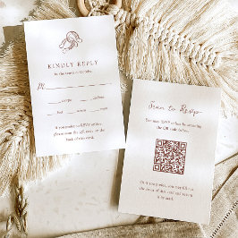 Minimalistisch Hoefijzer bruiloft | Maaltijdkeuze  RSVP Kaartje