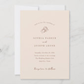 minimalistisch Hoefijzer | Neutrale en bruine brui Kaart (Voorkant)