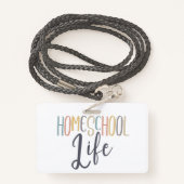 Minimalistisch Homeschool Student ID Badge (Achterkant met draagriem)