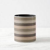 Minimalistisch horizontaal modern lijnenpatroon mok (Midden)