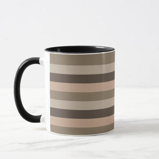 Minimalistisch horizontaal modern lijnenpatroon mok (Links)