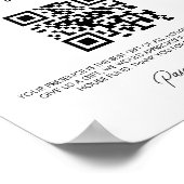 Minimalistisch Huis Fonds QR Code Trouwbord Poster (Hoek)
