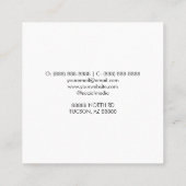 Minimalistisch huis Home Outline Eenvoudig Basic Vierkante Visitekaartje (Achterkant)