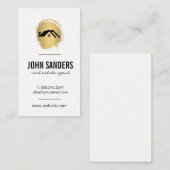 Minimalistisch huis pictogram / Goud geborsteld Visitekaartje (Voorkant / Achterkant)