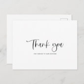 Minimalistisch huwelijk Dank u Briefkaart (Voorkant / Achterkant)