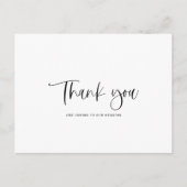 Minimalistisch huwelijk Dank u Briefkaart (Voorkant)