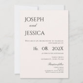 Minimalistisch huwelijk kaart (Voorkant)