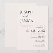 Minimalistisch huwelijk kaart (Voorkant / Achterkant)