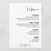 Minimalistisch huwelijk menu (Voorkant)