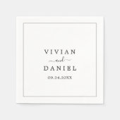 Minimalistisch huwelijk servet (Voorkant)