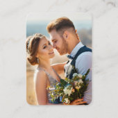 Minimalistisch huwelijk Website Foto QR Sage Green Informatiekaartje (Achterkant)