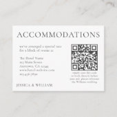 Minimalistisch huwelijkshotel — QR-code Informatiekaartje (Voorkant)