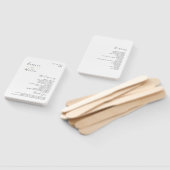 Minimalistisch Huwelijksprogramma Handwaaier (Niet-gemonteerd)