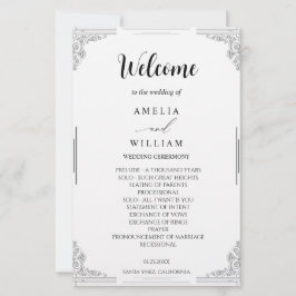 Minimalistisch huwelijksprogramma Kaart