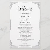 Minimalistisch huwelijksprogramma Kaart (Voorkant)