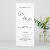 Minimalistisch huwelijksprogramma met Crossed Bord (Staand voorkant)