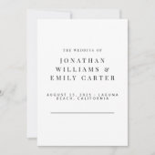 Minimalistisch huwelijksprogramma – modern 5x7 (Voorkant)